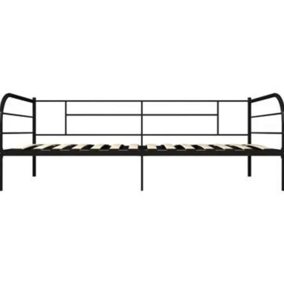 vidaXL - Bedbank - Zwart - Metaal - 90 x 200 cm