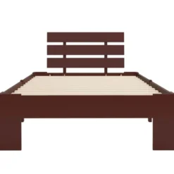 vidaXL - Bed frame - Donkerbruin - Grenenhout - 90x200 cm