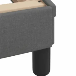 vidaXL - Bed frame Dover met hoofdbord - Donkergrijs - Stof - 80x200 cm