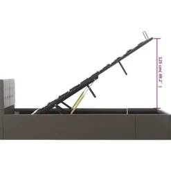 vidaXL - Bedframe - Grijs - Kunstleer - 120 x 200 cm