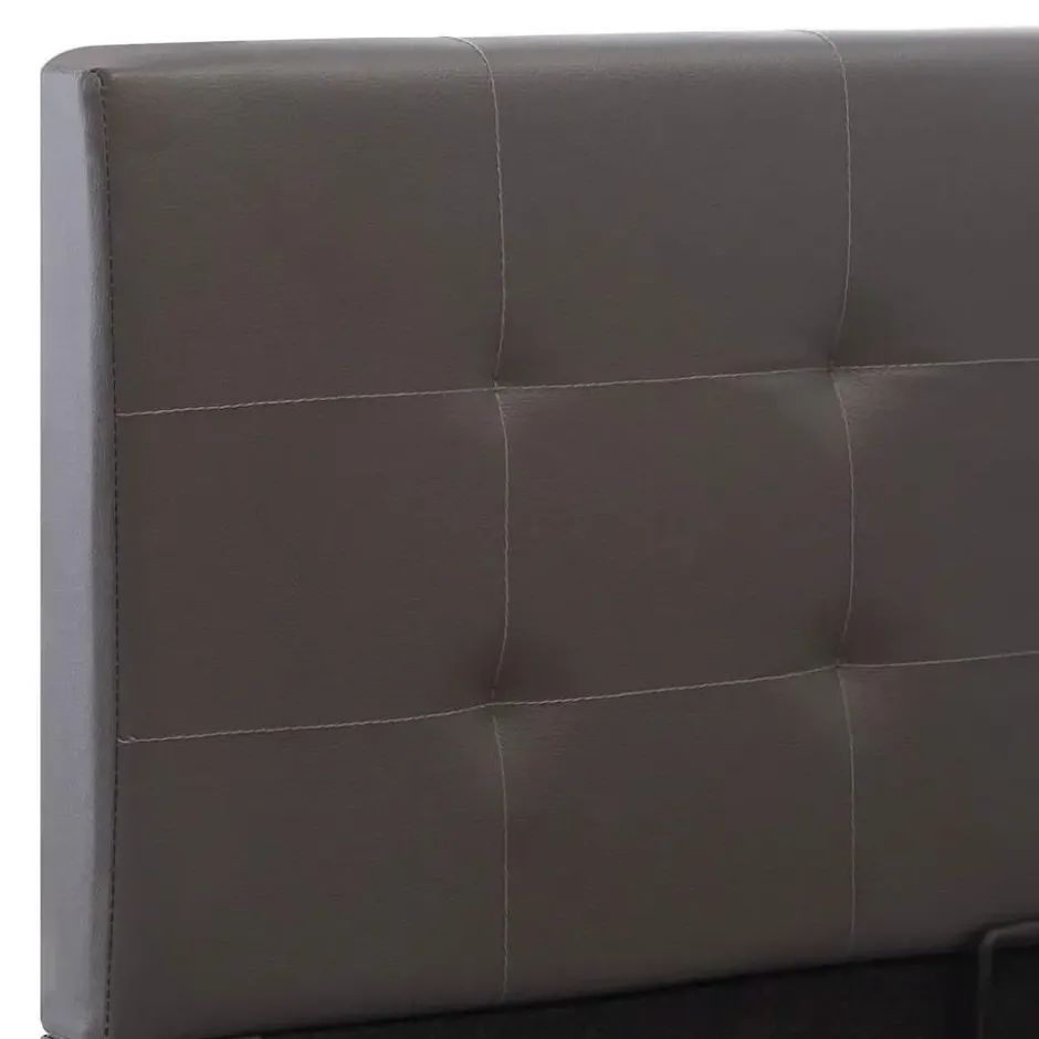 vidaXL - Bedframe - Grijs - Kunstleer - 120 x 200 cm