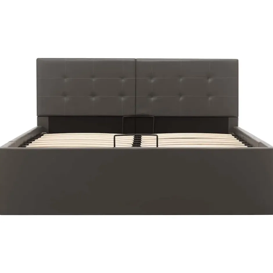 vidaXL - Bedframe - Grijs - Kunstleer - 120 x 200 cm