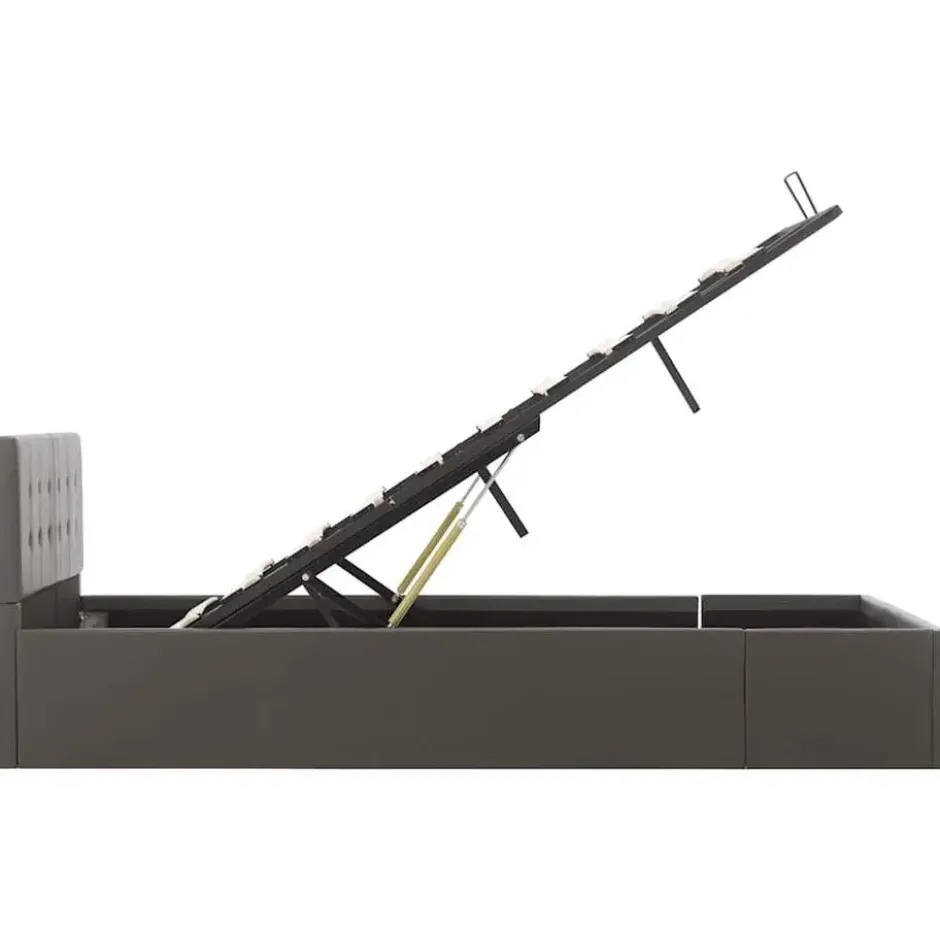 vidaXL - Bedframe - Grijs - Kunstleer - 120 x 200 cm