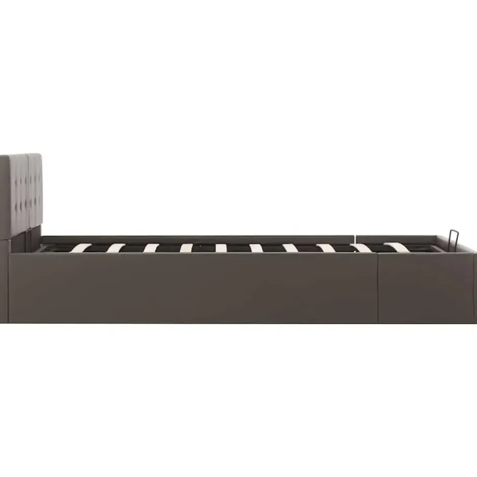 vidaXL - Bedframe - Grijs - Kunstleer - 120 x 200 cm