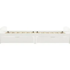 vidaXL - Bed frame incl. lades - Wit - Massief grenenhout - 90x200 cm