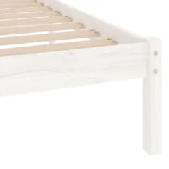 vidaXL - Bed frame massief met lattenbodem - Wit - Hout - 90x190 cm