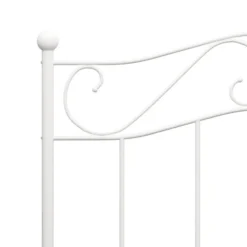 vidaXL - Bed frame met hoofdbord - Wit - Metaal - 100x200 cm