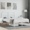 vidaXL - Bed frame met hoofdbord - Wit - Metaal - 120x200 cm