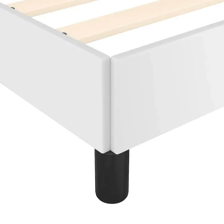 vidaXL - Bed frame met hoofdeinde zonder matras - Wit - Hout - 90x200 cm