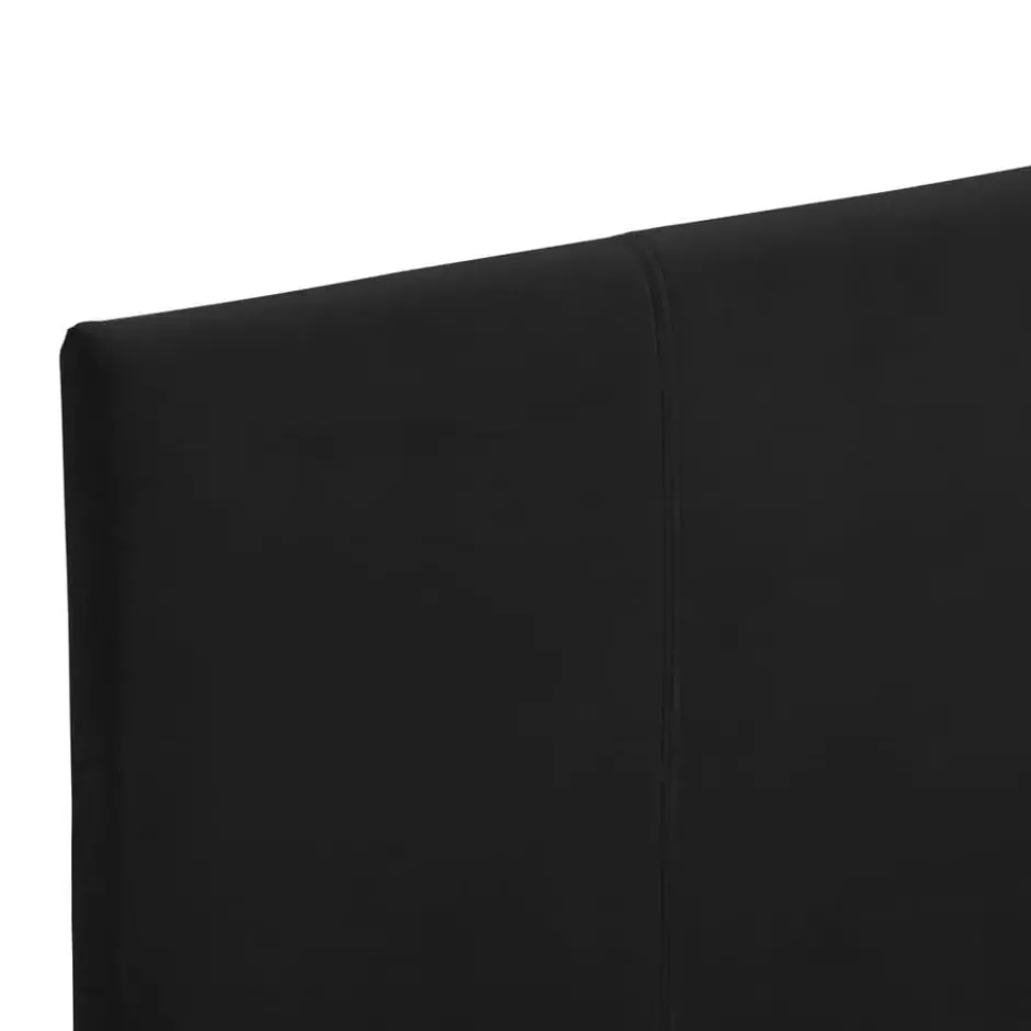 vidaXL - Bed frame met hoofdeinde - Zwart - Stof - 90x200 cm