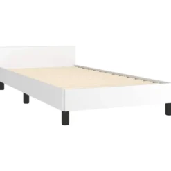 vidaXL - Bed frame met hoofdeinde excl. matras - Wit - 80x200 cm