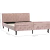 vidaXL - Bed frame met hoofdeinde - Roze - Fluweel - 140x200 cm