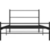 vidaXL - Bed frame met hoofdeinde - Zwart - Metaal - 100x200 cm
