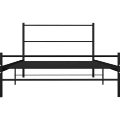 vidaXL - Bed frame met hoofdeinde - Zwart - Metaal - 100x200 cm