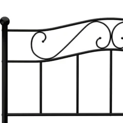 vidaXL - Bed frame met hoofdeinde - Zwart - Metaal - 120x200 cm