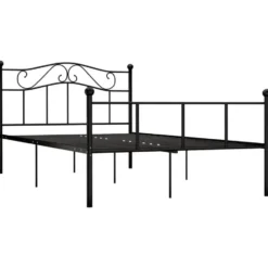 vidaXL - Bed frame met hoofdeinde - Zwart - Metaal - 120x200 cm