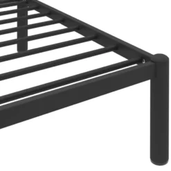 vidaXL - Bed frame met hoofdeinde - Zwart - Metaal - 140 x 200 cm