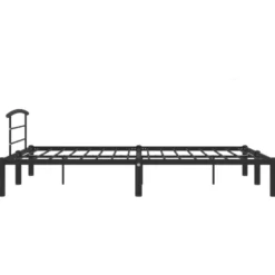 vidaXL - Bed frame met hoofdeinde - Zwart - Metaal - 140 x 200 cm