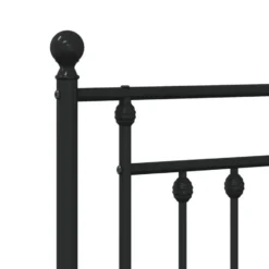 vidaXL - Bed frame met hoofd- en voeteneinde - Zwart - Metaal - 90x190 cm