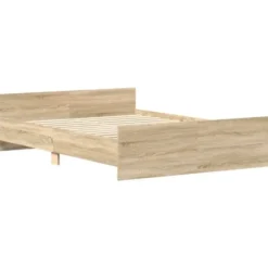 vidaXL - Bed frame met hoofd- en voeteneinde - sonoma eikenkleur - 140x200 cm
