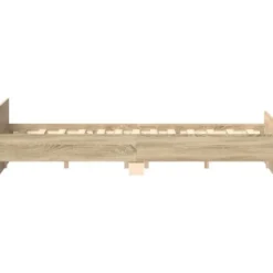 vidaXL - Bed frame met hoofd- en voeteneinde - sonoma eikenkleur - 140x200 cm