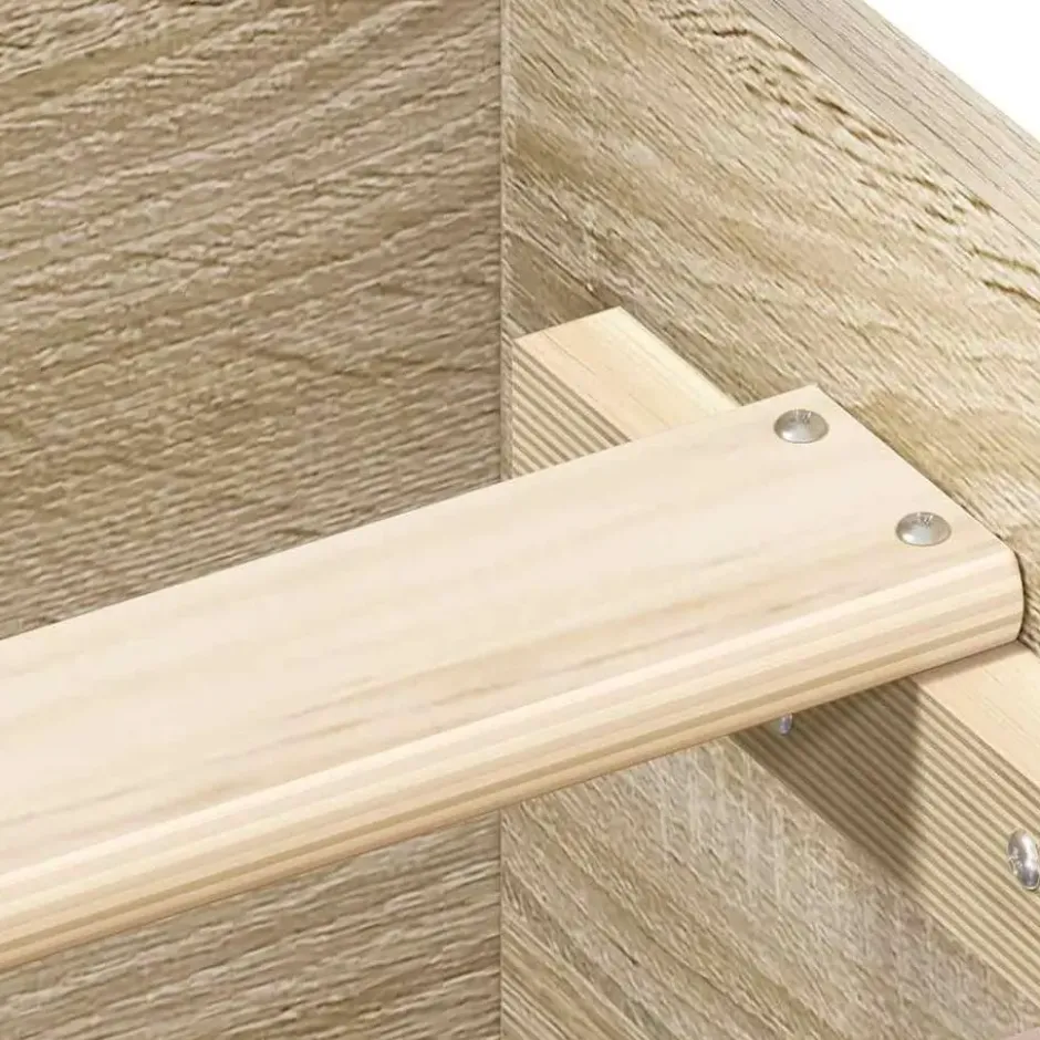 vidaXL - Bed frame met hoofd- en voeteneinde - sonoma eikenkleur - 140x200 cm
