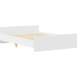 vidaXL - Bed frame met hoofd- en voeteneinde - Wit - 140x200 cm