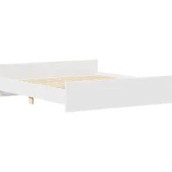 vidaXL - Bed frame met hoofd- en voeteneinde - Wit - 160x200 cm