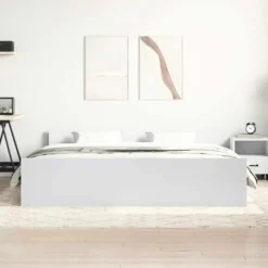 vidaXL - Bed frame met hoofd- en voeteneinde - Wit - 160x200 cm