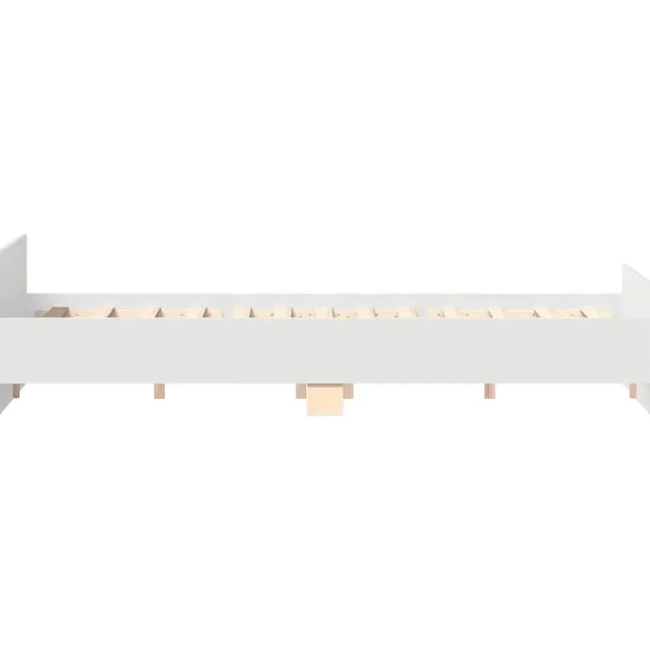 vidaXL - Bed frame met hoofd- en voeteneinde - Wit - 160x200 cm
