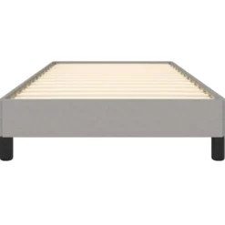 vidaXL - Bed frame met hout lattenbodem - Lichtgrijs - Stof - 90x200 cm