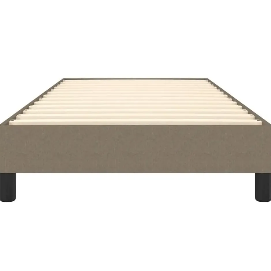 vidaXL - Bed frame met hout lattenbodem - Taupe - Stof - 90x200 cm