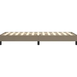 vidaXL - Bed frame met hout lattenbodem - Taupe - Stof - 90x200 cm