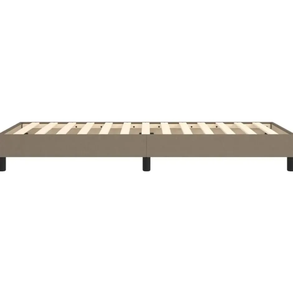 vidaXL - Bed frame met hout lattenbodem - Taupe - Stof - 90x200 cm