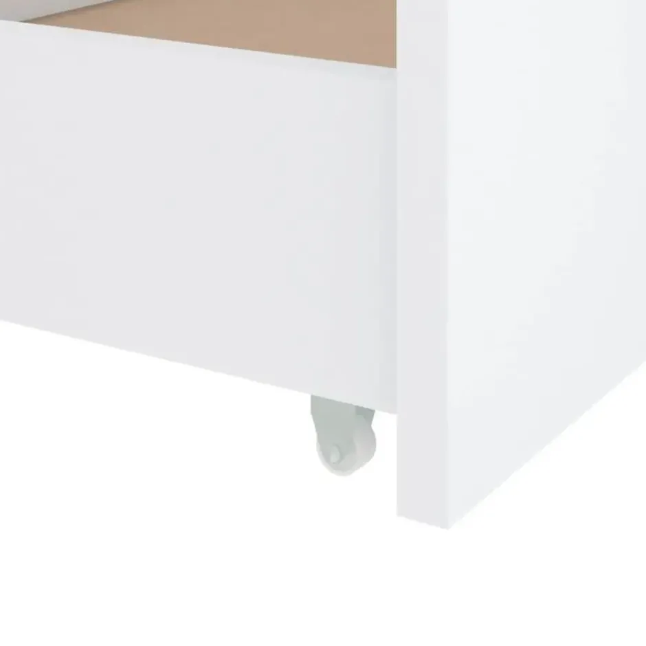 vidaXL - Bed frame met lades - Wit - Massief grenenhout - 90x200 cm