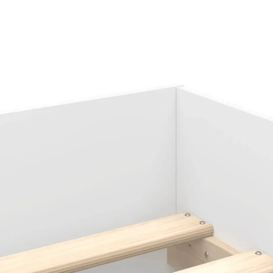 vidaXL - Bedframe met lades - Wit - Bewerkt hout - 90 x 190 cm