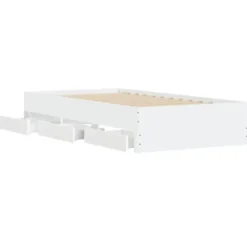 vidaXL - Bed frame met lades - Wit - Bewerkt hout - 90x200 cm