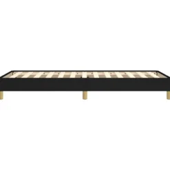 vidaXL - Bed frame met lattenbodem zonder matras Zwart - Stof - 90x200 cm