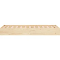 vidaXL - Bed frame met lattenbodem - Naturel - Massief hout - 90x190 cm