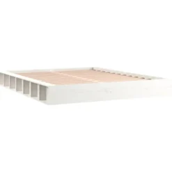 vidaXL - Bed frame met opbergruimte - Wit - Massief hout - 140x200 cm