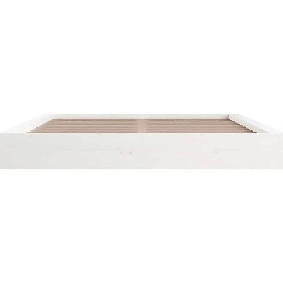 vidaXL - Bed frame met opbergruimte - Wit - Massief hout - 160x200 cm