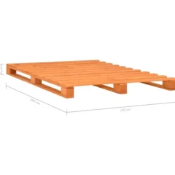 vidaXL - Bed frame pallet - Bruin - Massief grenenhout - 120x200 cm