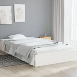 vidaXL - Bed frame pallet - Wit - Massief hout - 90x200 cm
