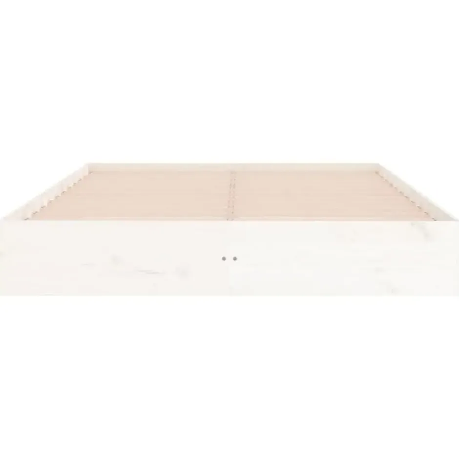 vidaXL - Bed frame pallet - Wit - Massief hout - 120x200 cm