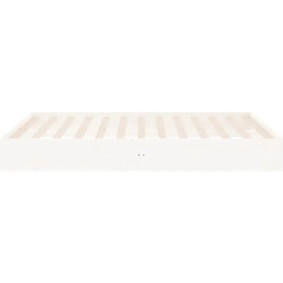vidaXL - Bed frame pallet - Wit - Massief hout - 120x200 cm