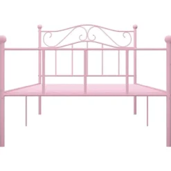 vidaXL - Bed frame - Roze - Metaal - 90 x 200 cm