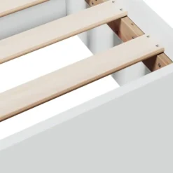 vidaXL - Bedframe - Wit - Bewerkt hout - 90 x 190 cm