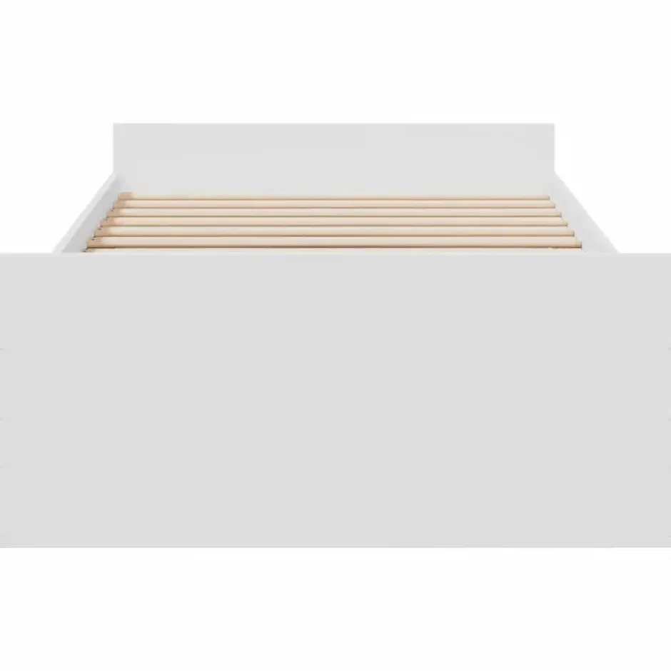 vidaXL - Bedframe - Wit - Bewerkt hout - 90 x 190 cm
