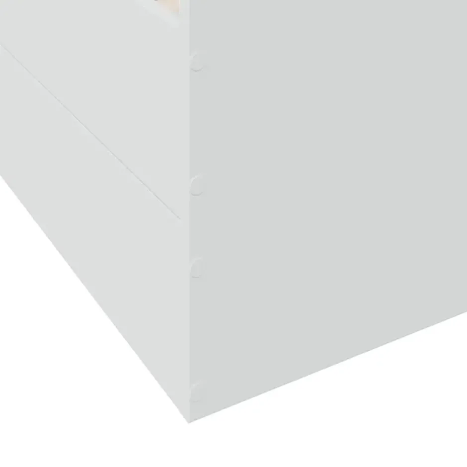 vidaXL - Bedframe - Wit - Bewerkt hout - 90 x 190 cm