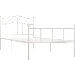 vidaXL - Bed frame - Wit - Metaal - 90 x 200 cm